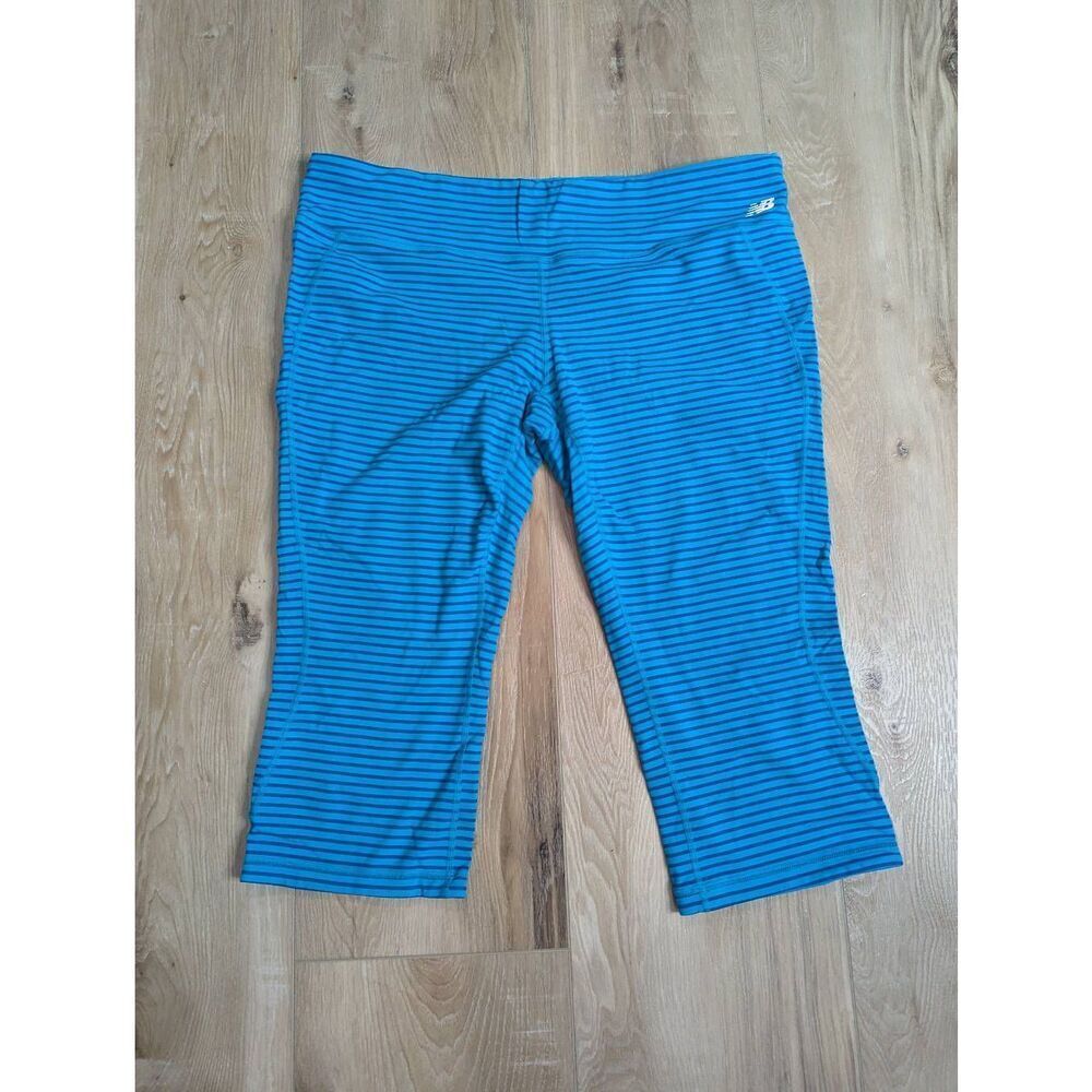 New Balance Blue Striped Women's Performance Shorts Size XL